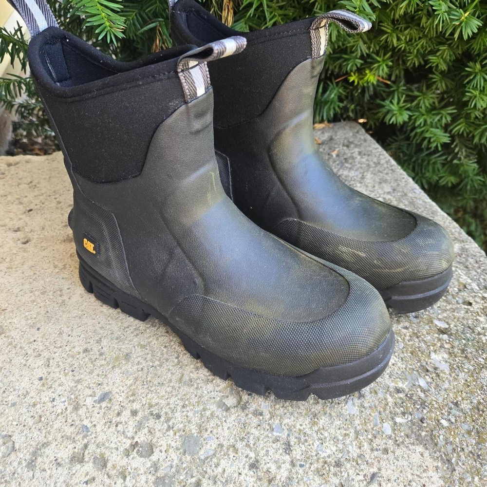 caterpillar cat unisex waterproof boots soft toe mens sz 6, women's sz 8‎